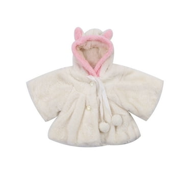 Baby Warm Coat 0-24 Months Girls Venonat Rabbit Ears Hooded Keep Jacket Clothes 